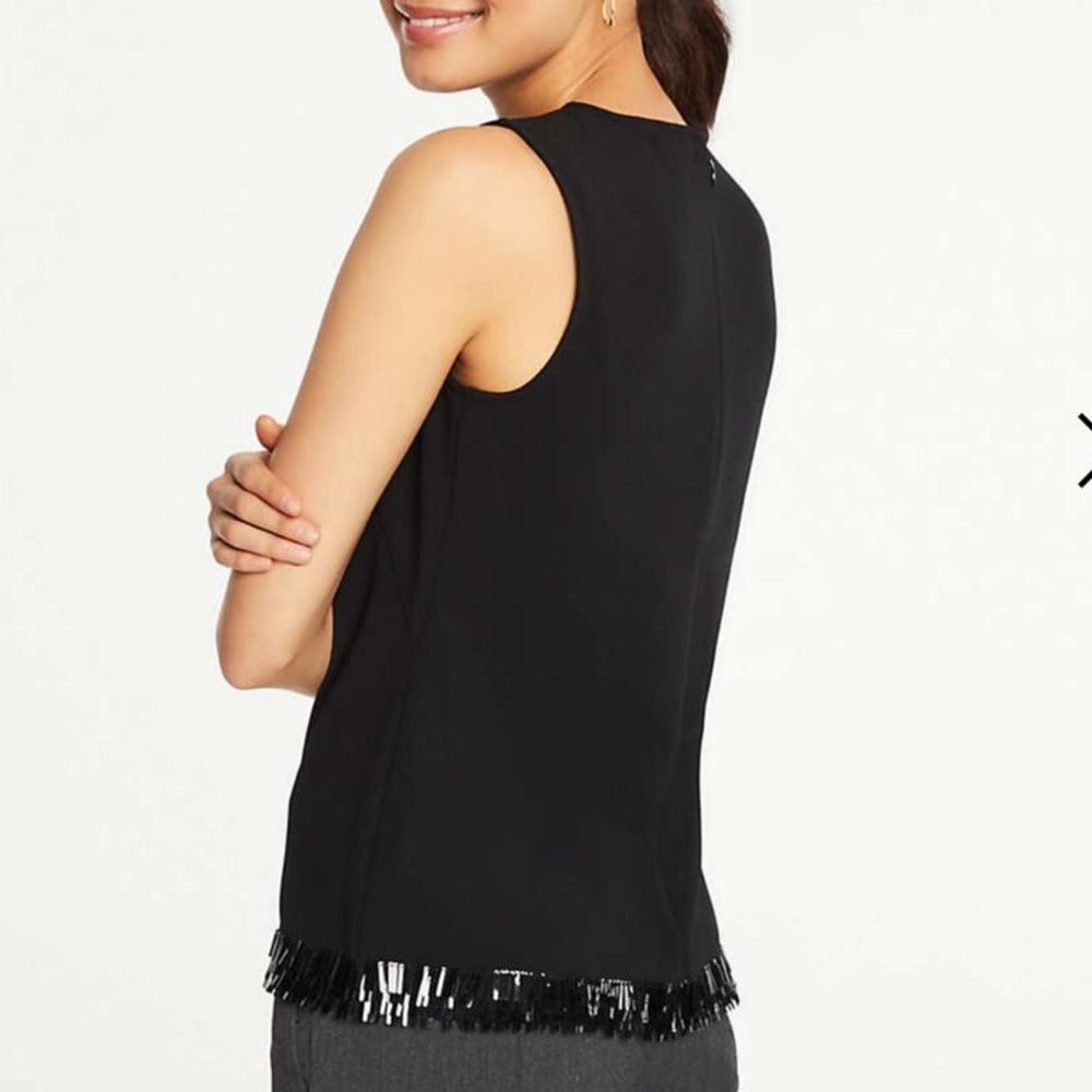 Ann Taylor | sequin paillette embellished blouse | S